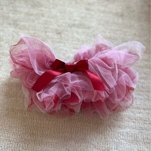 Newborn Tutu Pink Red Photo Prop Babygirl Valentines Day Photos Bow Preppy